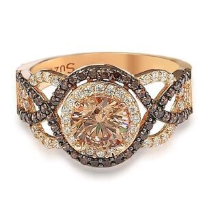 Brown Champagne Diamonds Ring
